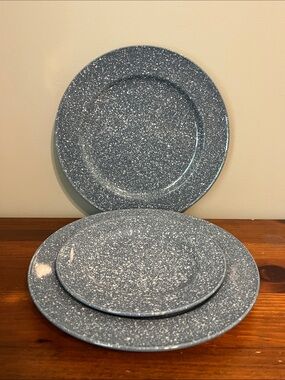 Mikasa Ultrastone Country Blue Replacement Pieces, Lot of 3